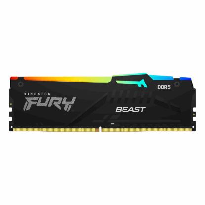 Obrázek KINGSTON DIMM DDR5 32GB 5200MT/s CL40 FURY Beast Černá RGB