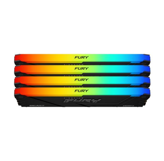 Obrázek KINGSTON DIMM DDR4 64GB (Kit of 4) 3200MT/s CL16 FURY Beast RGB, XMP