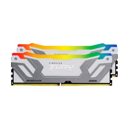 Obrázek KINGSTON CUDIMM DDR5 48GB (Kit of 2) 8400MT/s CL40 FURY Renegade RGB White XMP