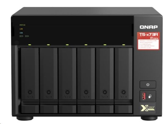 Obrázek QNAP TS- 673A- 8G (4C/ Ryzen V1500B/ 2, 2GHz/ 8 GBRAM/ 6xSATA/ 2xM.2/ 2 x 2, 5GbE/ 4xUSB3.2/ 2xPCIe)