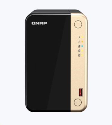 Obrázek QNAP TS- 264- 8G (4C/ CeleronN5095/ 2, 9GHz/ 8 GBRAM/ 2xSATA/ 2xM.2/ 2 x 2, 5GbE/ 2xUSB2.0/ 2xUSB3.2/ 1xPCIe/ 1xHDMI)