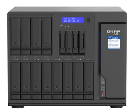 Obrázek QNAP TVS- h1688X- W1250- 32G (6C/ XeonW- 1250/ 4, 7GHz/ 32 GBRAM/ 16xSATA/ 2xM.2/ 4 x 2, 5GbE/ 2 x 10GbE/ 6xUSB…