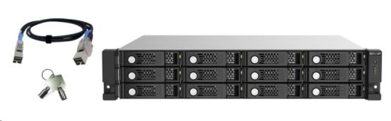 Obrázek QNAP TL- R1220Sep- RP rozšiřující jednotka QNAP NAS (12xSAS/ SATA, 4xSFF- 8644, RP)