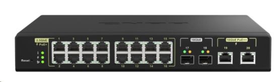 Obrázek QNAP switch QSW- M2116P- 2T2S (16 x 2, 5GbE, 2 x 10SFP+, 2 x 10GbE, 16xPoE+, 2xPoE++, 280 W)
