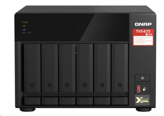 Obrázek QNAP TVS- 675- 8G (8C/ ZhaoXin KX- U6580/ 2, 5GHz/ 8 GBRAM/ 6xSATA/ 2 x 2, 5GbE/ 2xM.2/ 4xUSB3.2/ 1xHDMI/ 2xPCIe)