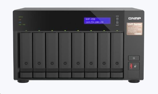Obrázek QNAP QVP- 85B (6C/ i5/ 32 GBRAM/ 8xSATA/ 2xM.2/ 3xUSB3.2/ 1xHDMI/ 2 x 2, 5GbE/ 2xPCle)