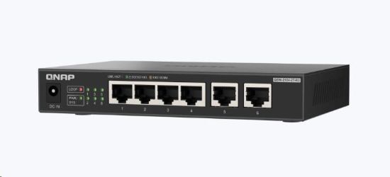Obrázek QNAP switch QSW- 2104- 2T- R2 (4 x 2, 5GbE, 2 x 10GbE, fanless)