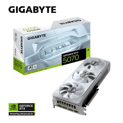 Obrázek GIGABYTE VGA NVIDIA GeForce RTX 5070 EAGLE OC ICE 12G, 12G GDDR7, 3xDP, 1xHDMI