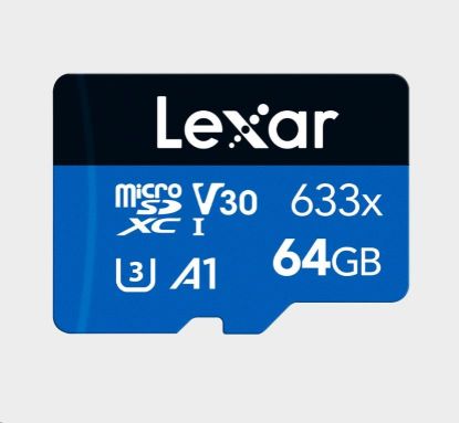 Obrázek Lexar microSDXC 633x UHS- I/ A1/ U3/ 10 R95/ no adap (V30) 64 GB