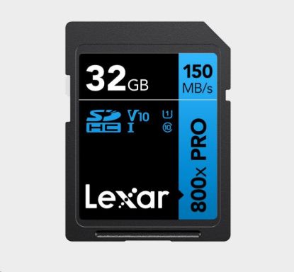 Obrázek Lexar SDHC 800x Pro UHS- I cards, C10 (V10) U1, R150, 32 GB