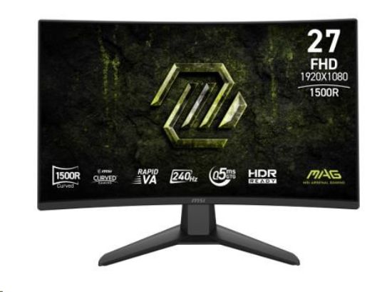 Obrázek MSI LCD MAG 274CF X24, 27", 1920x1080, Rapid VA, 0, 5 ms, VESA 100x100, Black