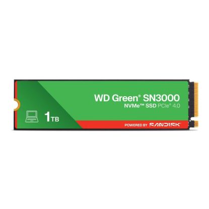 Obrázek WD GREEN SSD 1TB SN3000 Powered by SanDisk, PCIe Gen4x4, M.2 2280, (R:5000/W:4200 MB/s)