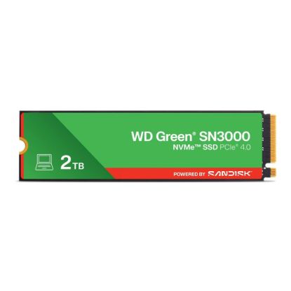 Obrázek WD GREEN SSD 2TB SN3000 Powered by SanDisk, PCIe Gen4x4, M.2 2280, (R:5000/W:4200 MB/s)