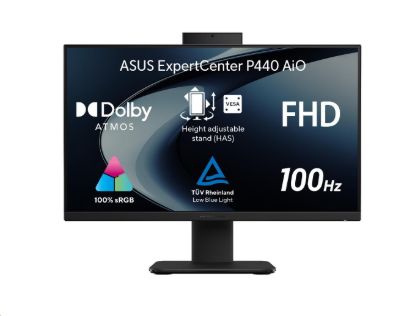 Obrázek ASUS PC AiO ExpertCenter P44 (P440VAK-BPC039XA), i5-13420H, 23.8" FHD, 16GB, 512GB, UHD, W11 Pro Edu, Black