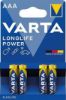Obrázek Varta LR03/ 4BP Longlife POWER (HIGH ENERGY) (Blistr 4ks)