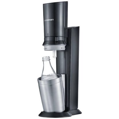 Obrázek SodaStream Crystal 3.0 výrobník sody, 0, 6l skleněná karafa, bombička s CO2, černý