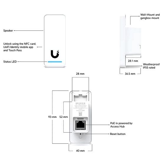 Obrázek Ubiquiti G3 Reader, bílý