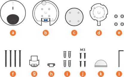 Obrázek Ubiquiti IP kamera UniFi Protect UVC-G5-Dome, outdoor, 4Mpx, IR, PoE napájení, LAN 100Mb, antivandal