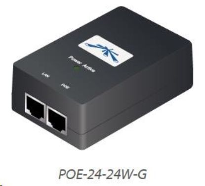Obrázek UBNT POE-24-24W-G [Gigabit PoE adaptér, 24V/1A (24W), vč. napájecího kabelu]