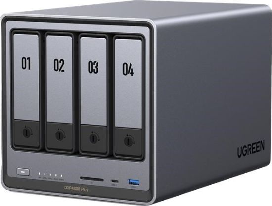 Obrázek UGREEN NASync DXP4800 Plus (6C/ Gold8505/ 4, 4GHz/ 8GBRAM/ 4xSATA/ 2xM.2/ 1x2, 5GbE/ 1x10GbE/ 2xUSB2.0/ 2xUSB3.2/ 1xUSB- C/ HDMI/ SD)