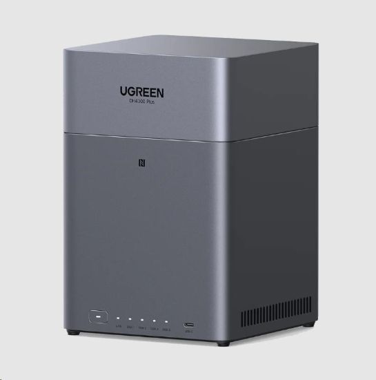 Obrázek UGREEN NASync DH4300plus (2x4C/ RockchipA76+A55/ 2, 0GHz/ 8GBRAM/ 4xSATA/ 1x2, 5GbE/ 2xUSB3.2/ 1xUSB- C/ HDMI)