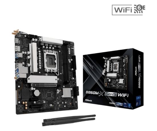 Obrázek ASRock MB Sc LGA1851 B860M- X Gen5 WiFi, Intel B860, 2xDDR5, 1xDP, 1xHDMI, mATX