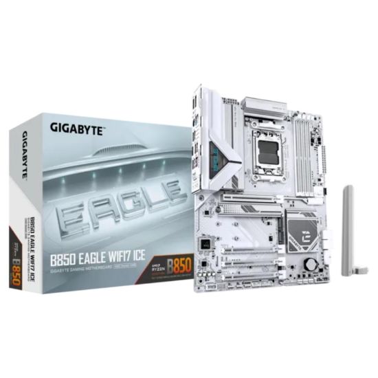 Obrázek GIGABYTE MB Sc AM5 B850 EAGLE WF7 ICE, AMD B850, 4xDDR5, 1xHDMI, 1xDP, Wifi, ATX