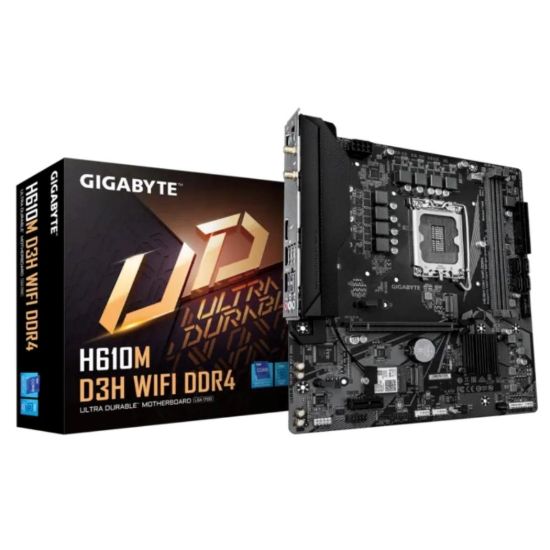Obrázek GIGABYTE MB Sc LGA1700 H610M D3H WIFI DDR4, Intel H610, 2xDDR4, 1xHDMI, Wifi, mATX