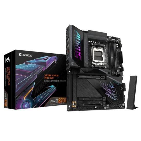 Obrázek GIGABYTE MB Sc AM5 X870E A PRO X, AMD X870E, 4xDDR5, 2xUSB- C, 2xHDMI, Wifi, ATX