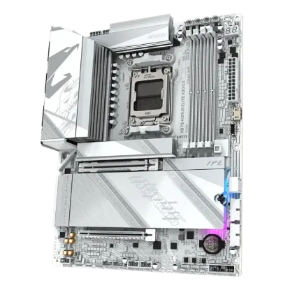 Obrázek GIGABYTE MB Sc AM5 X870 A ELITE X ICE, 4xDDR5, 2xUSB- C, 2x HDMI, Wifi, ATX