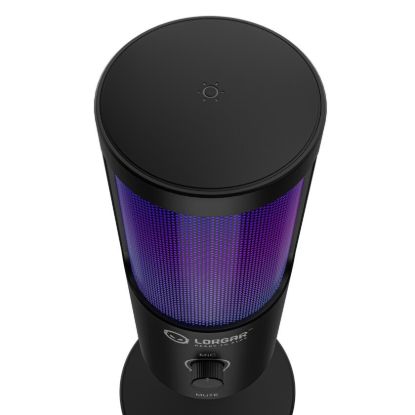 Obrázek LORGAR mikrofon SMP40, RGB a externím mute tlačítkem, Černý