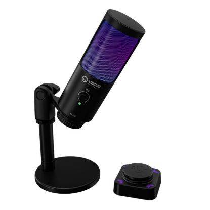 Obrázek LORGAR mikrofon SMP40, RGB a externím mute tlačítkem, Černý