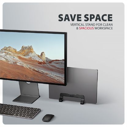 Obrázek AXAGON STND- VB vertikální hliníkový stojan na notebook 10"- 17.3" nastavitelný rozestup, černý