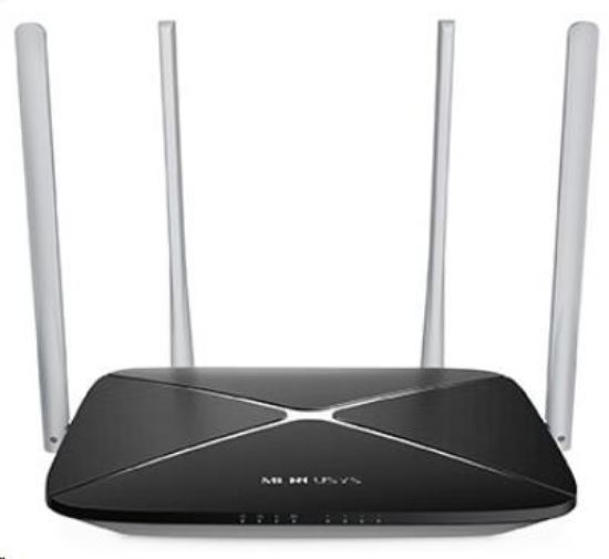 Obrázek MERCUSYS AC12 WiFi5 router (AC1200, 2, 4GHz/ 5GHz, 3 x 100Mb/ s LAN, 1 x 100Mb/ s WAN)