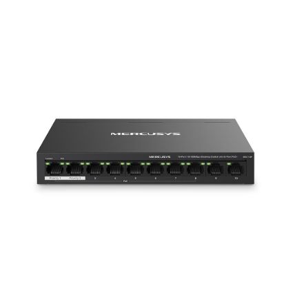 Obrázek MERCUSYS switch MS110P (10 x 100Mb/ s, 8xPoE+, 65 W, fanless)