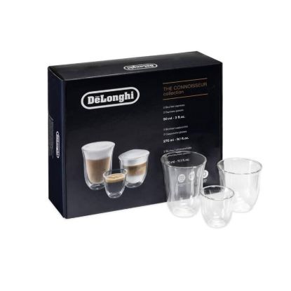 Obrázek DeLonghi DLSC302 kolekce sklenic Connoisseur - 2x espresso, 2x cappuccino, 2x latte macchiato