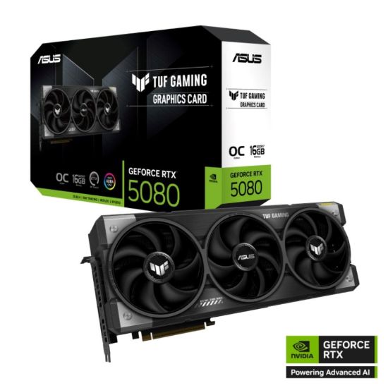Obrázek ASUS VGA NVIDIA GeForce RTX 5080 TUF GAMING 16 GB OC, 16 GB GDDR7, 3xDP, 2xHDMI