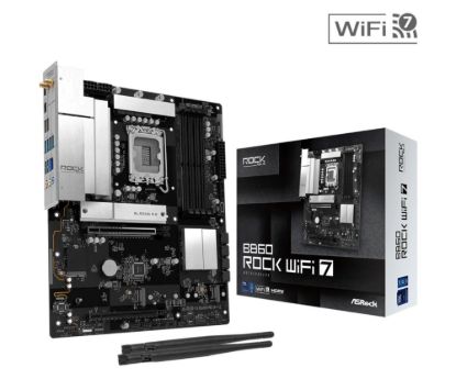 Obrázek ASRock MB Sc LGA1851 B860 Rock WiFi 7, Intel B860, 4xDDR5, 1xHDMI, WiFi, ATX