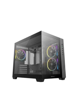 Obrázek DEEPCOOL Case CG330 3F, mATX, Průhledná bočnice, 3x120mm ARGB Fan, černá