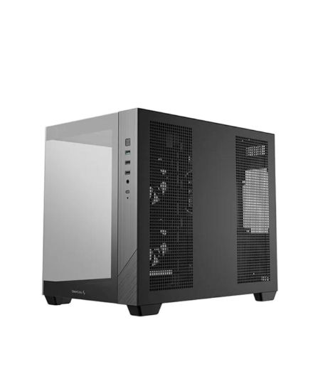Obrázek DEEPCOOL Case CG330 3F, mATX, Průhledná bočnice, 3x120mm ARGB Fan, černá