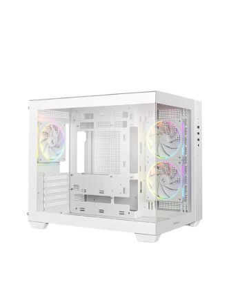 Obrázek DEEPCOOL Case CG330 3F, mATX, Průhledná bočnice, 3x120mm ARGB Fan, bílá