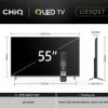 Obrázek CHiQ U55QST TV 55", UHD, QLED, ultratenká, Google TV, DLG 120 Hz, Dolby Audio, Frameless, metalická