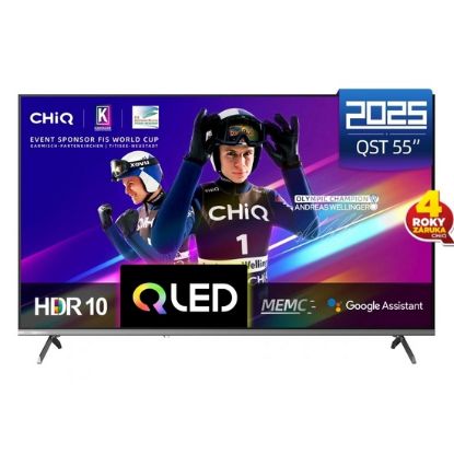 Obrázek CHiQ U55QST TV 55", UHD, QLED, ultratenká, Google TV, DLG 120 Hz, Dolby Audio, Frameless