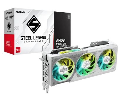 Obrázek VGA Asrock Radeon RX9070 XT Steel Legend 16G GDDR6 White