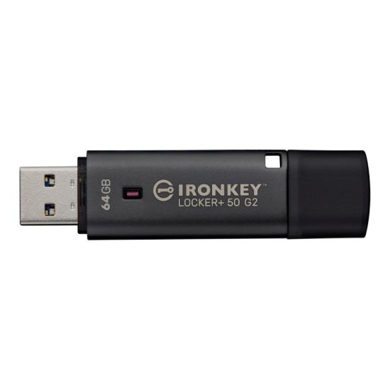 Obrázek Kingston Flash Disk 64 GB IronKey Locker Plus 50 G2, FIPS 197, AES- 256