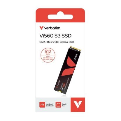 Obrázek VERBATIM SSD Vi560 S3 M.2 512 GB SATA III, W 520/ R 480MB/ s