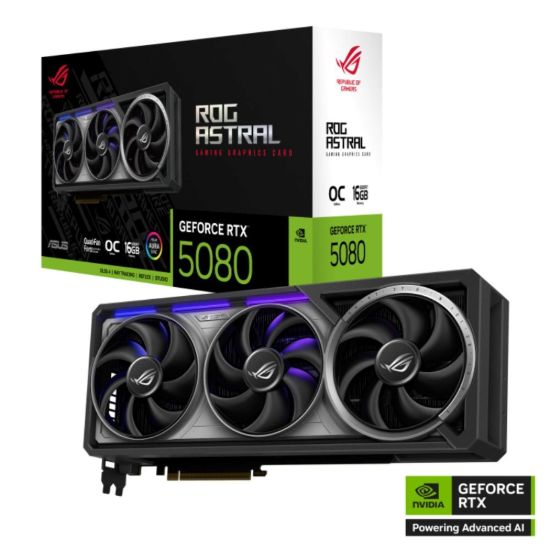 Obrázek ASUS VGA NVIDIA GeForce RTX 5080 ROG ASTRAL 16 GB OC, 16 GB GDDR7, 3xDP, 2xHDMI