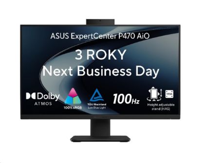Obrázek ASUS PC AiO ExpertCenter P470 (P470VAK- BPC7321TX), Core 7 240H, 27" FHD, 32 GB, 1 TB SSD, Intel, W11 Pro, Black