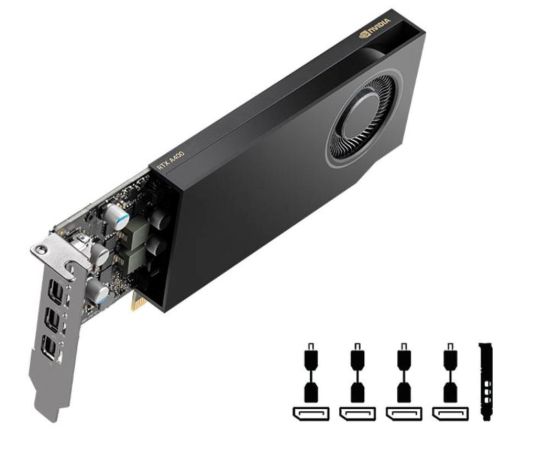Obrázek PNY VGA NVIDIA RTX A400 4G, 4G GDDR6, 4xmDP