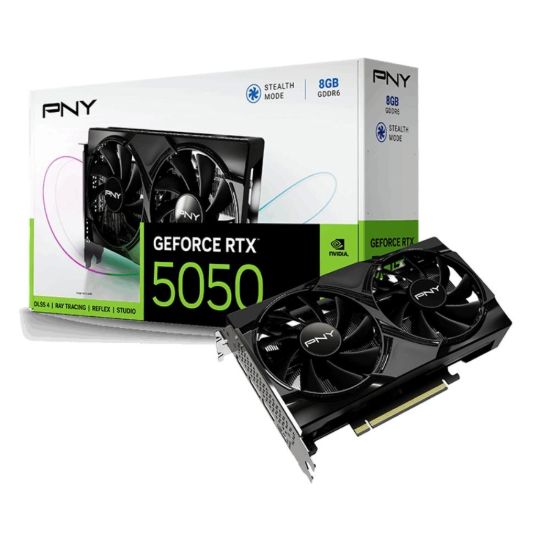 Obrázek PNY VGA Nvidia GeForce RTX 5050 8 GB Dual Fan, RTX 5050, 8 GB GDDR6, 3xDP, 1xHDMI
